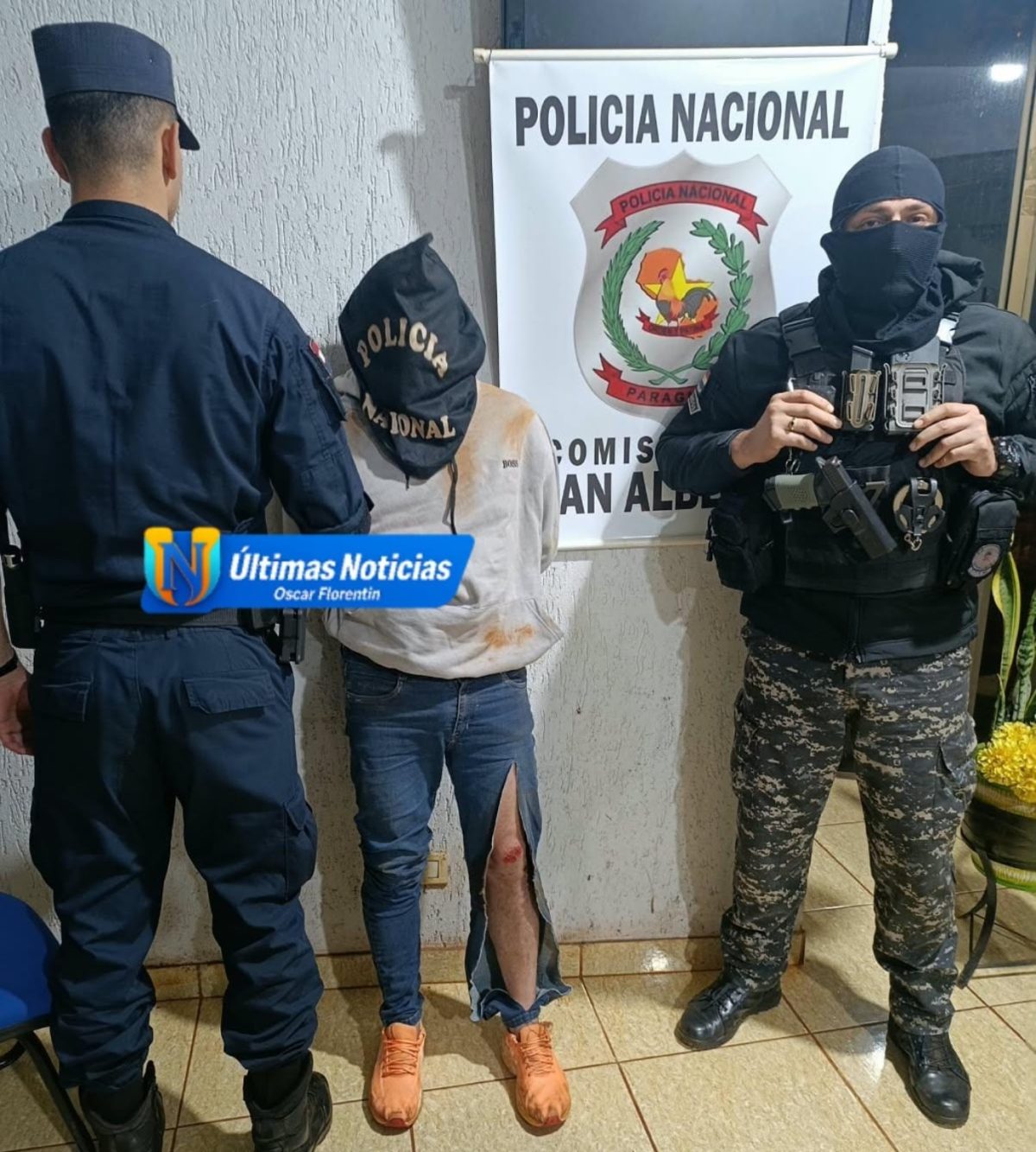MOTOCICLISTA BORRACHO INTENTÓ HUIR DE LA POLICÍA, CAYÓ AL PAVIMENTO Y TERMINÓ DETENIDO EN SAN ALBERTO